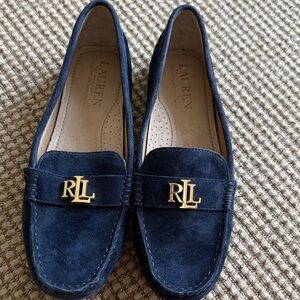 Ralph Lauren Dark Blue Suede Loafers